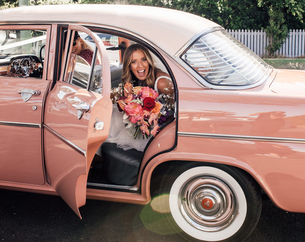 Wedding car at Harvest